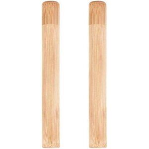 Bamboo toothbrush travel case eco friendly reusable portable storage holder tube